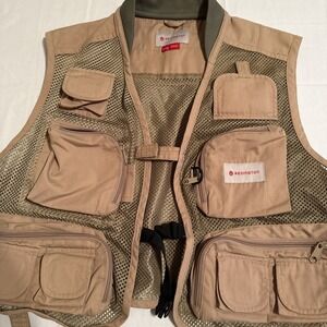 VEST FISHING FLY Redington Adult S/M Mesh Utility Pockets Outdoors Khaki
